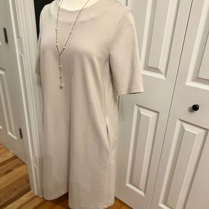Premise Dress Size 10. Ivory/Beige. Worn twice. Like New. Side Pockets.